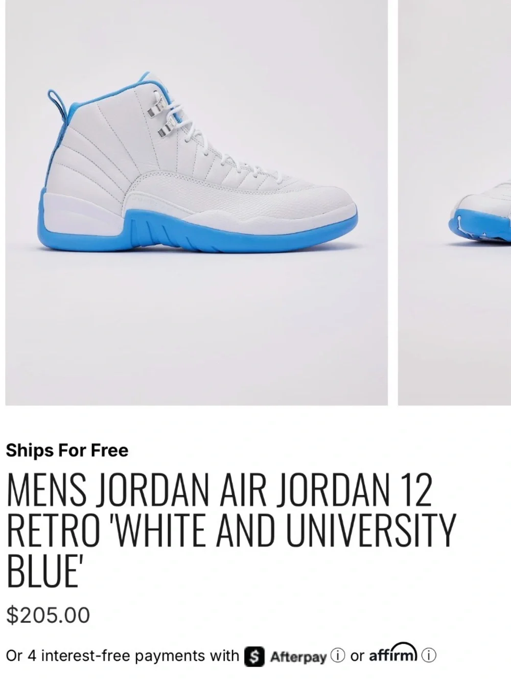ONLY WORN ONCE Jordan High-Top Sneakers in White and Light Blue